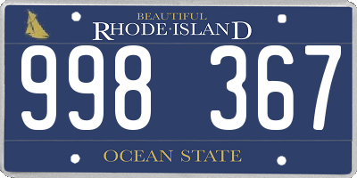 RI license plate 998367