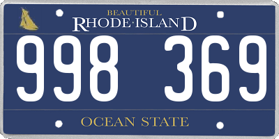 RI license plate 998369