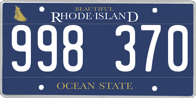 RI license plate 998370