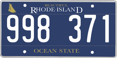 RI license plate 998371