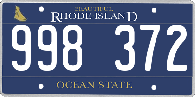 RI license plate 998372