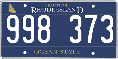 RI license plate 998373