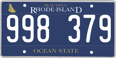 RI license plate 998379