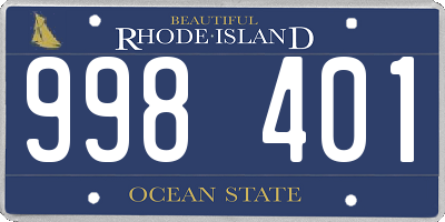 RI license plate 998401