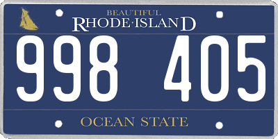 RI license plate 998405