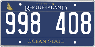 RI license plate 998408