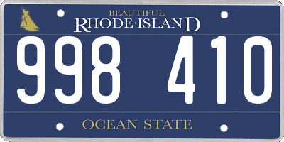 RI license plate 998410