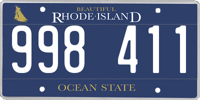 RI license plate 998411