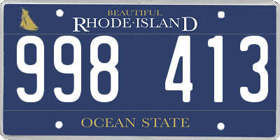 RI license plate 998413