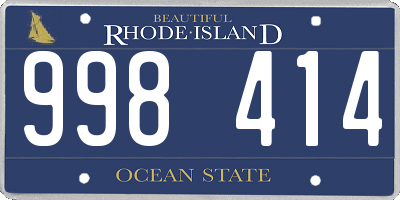 RI license plate 998414