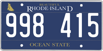 RI license plate 998415