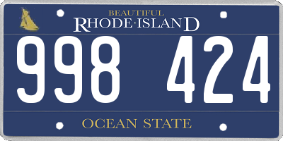 RI license plate 998424