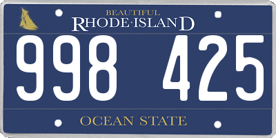 RI license plate 998425