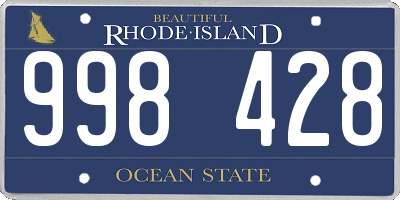 RI license plate 998428