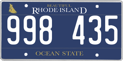 RI license plate 998435