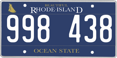 RI license plate 998438