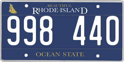 RI license plate 998440