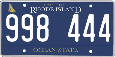 RI license plate 998444