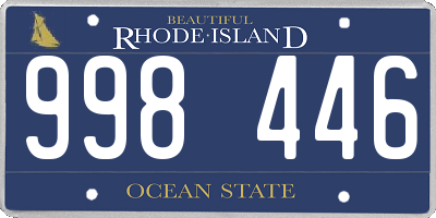 RI license plate 998446