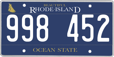 RI license plate 998452