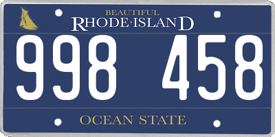 RI license plate 998458