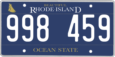 RI license plate 998459