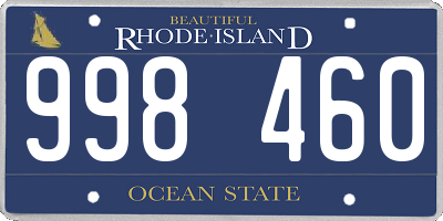 RI license plate 998460