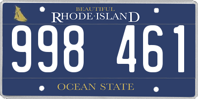 RI license plate 998461