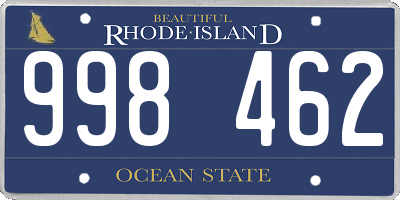 RI license plate 998462