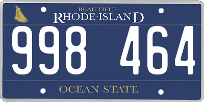 RI license plate 998464