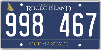 RI license plate 998467