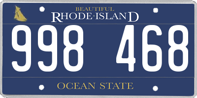 RI license plate 998468