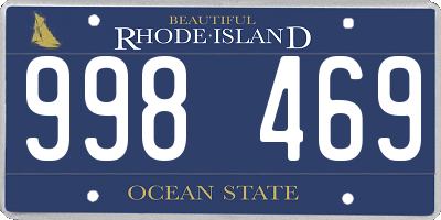 RI license plate 998469