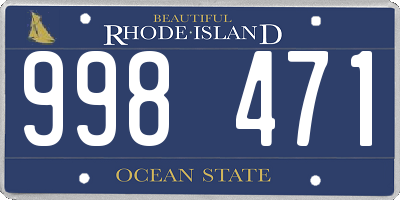 RI license plate 998471