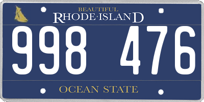 RI license plate 998476