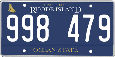 RI license plate 998479