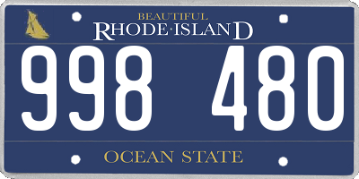 RI license plate 998480