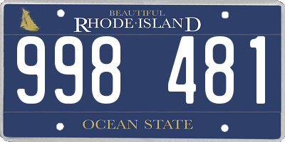 RI license plate 998481