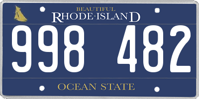 RI license plate 998482