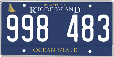 RI license plate 998483