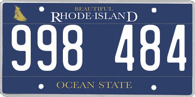 RI license plate 998484