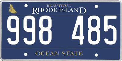 RI license plate 998485