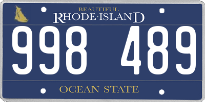 RI license plate 998489