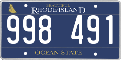 RI license plate 998491