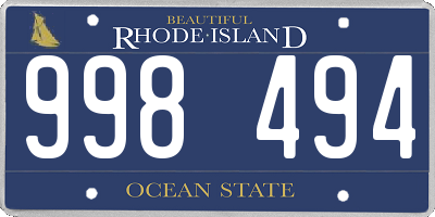 RI license plate 998494