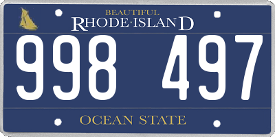 RI license plate 998497