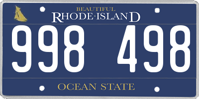 RI license plate 998498