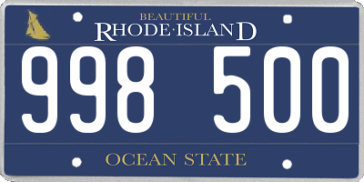 RI license plate 998500