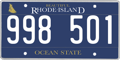 RI license plate 998501