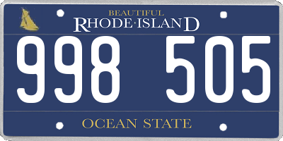 RI license plate 998505